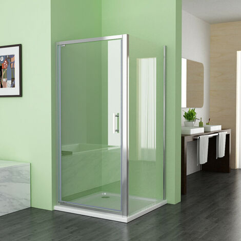 Pivot Shower Enclosure Door 6mm Easy Clean Glass Shower Cubicle Door with Side Panel