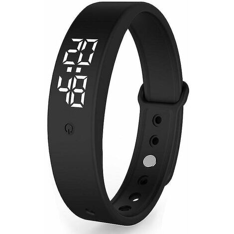 Pivotell Vibratime Vibrations-Erinnerungsuhr – mit bis zu 10 täglichen Alarmen – Schwarz
