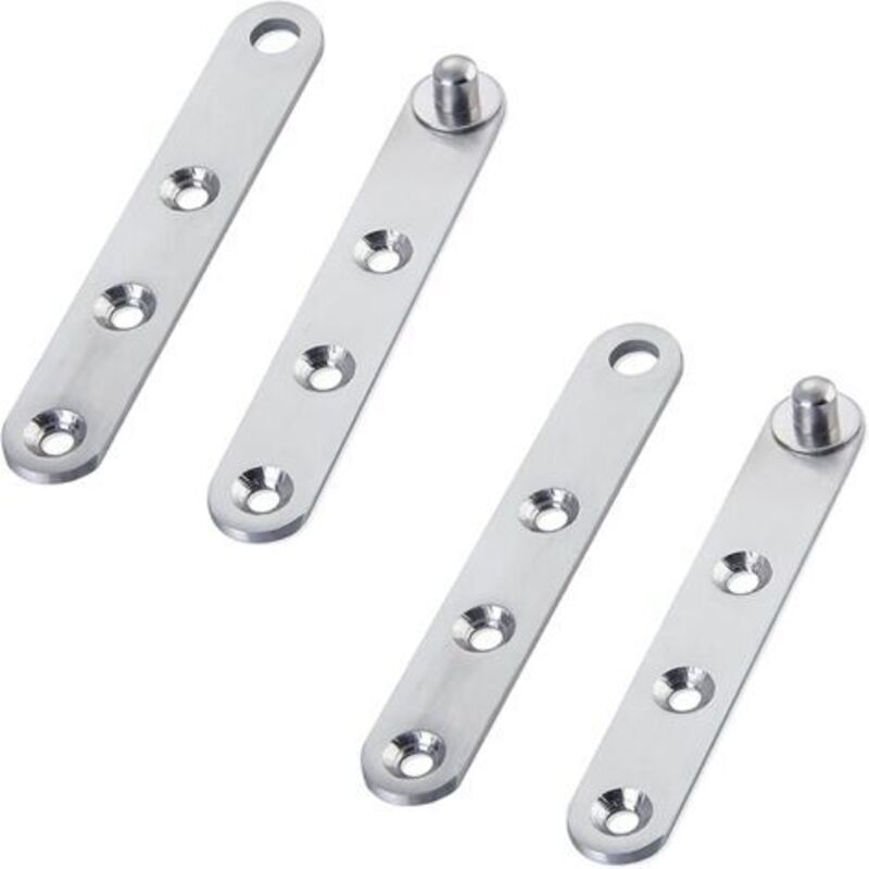 Pivoting door hinges - 2 pairs of 360-degree pivoting hinges - Stainless steel For furniture - Pivoting door