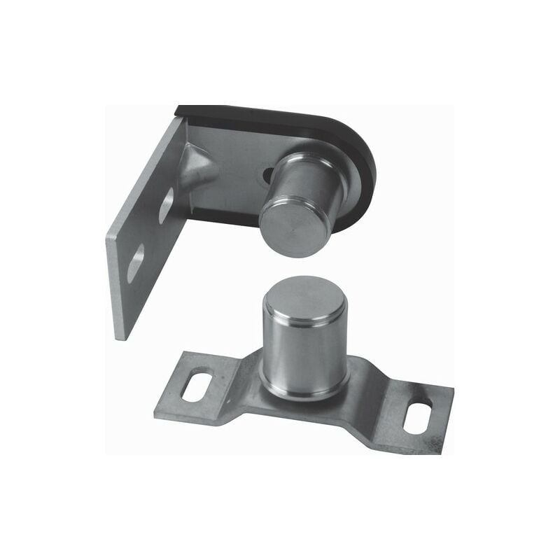 Pack pivot charge lourde - Haut et bas - Pour tube de 40mm - Acier zingué et composite - à visser Deco Fer Forge