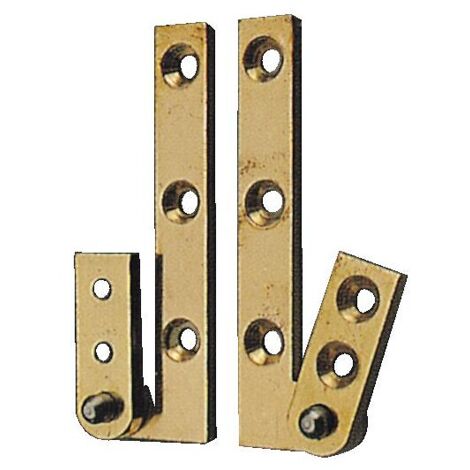 Pivots coudés avec petits côtés - laiton poli longueur 80 mm gauche - A LENNE