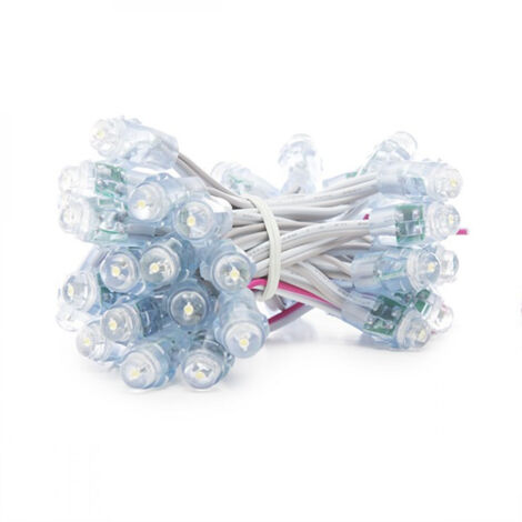 Pixel LED 0,1W 1,7Lm 4200ºK 12Mm 5V Epistar (Chaîne 50 Unités) Blanc 50 000H [DE-PIX-12-W]
