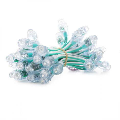 Pixel LED 0.1W 2Lm 12Mm 5V Epistar (stringa 40 unità) Verde 50.000H [DE-PIX-12-G]