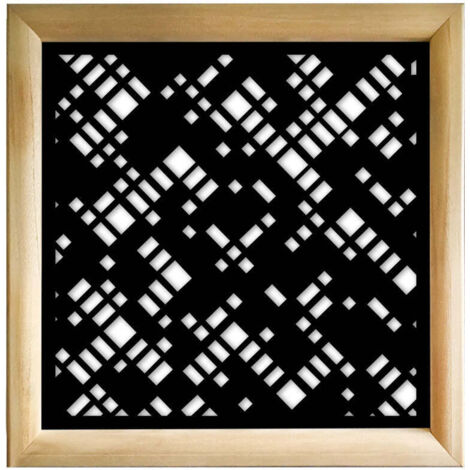 PIXEL - Moduli Decorativi in Legno e PVC - Colore: nero - Misura: 48x48 cm