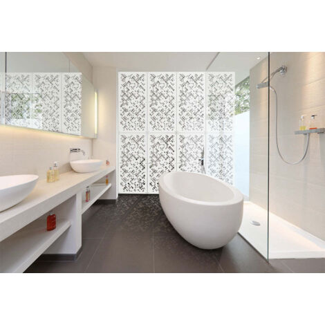 PIXEL - Pannello in PVC traforato - Parasole - Colore: bianco - Misura: 47x94 cm