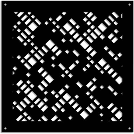 PIXEL - Pannello in PVC traforato - Parasole - Misura: 48x48 cm - Colore: nero