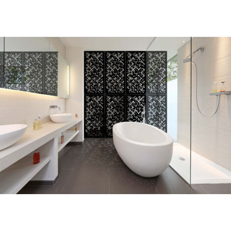 PIXEL - Pannello in PVC traforato - Parasole - Misura: 50x150 cm - Colore: nero