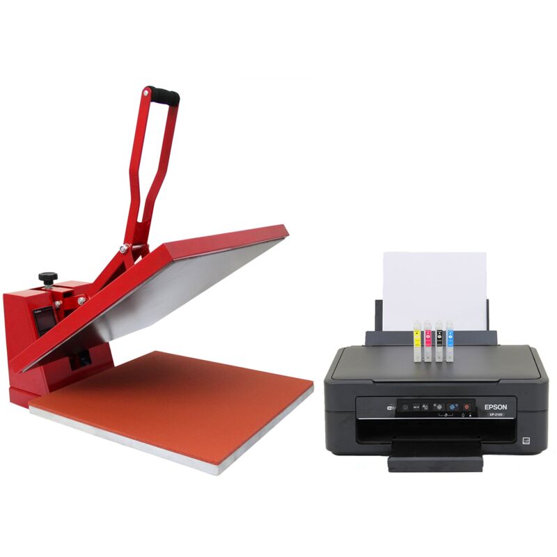 PixMax Ensemble de Presse à Chaud Plate 50 x 50 cm & Imprimante Création Design Loisir Créatif Personnalisation