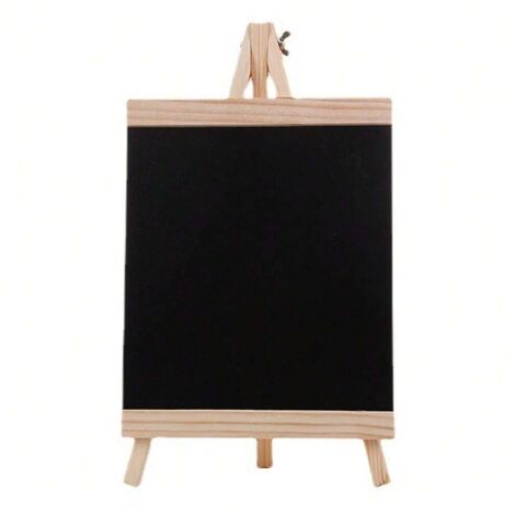 Pizarra de madera independiente para mensajes de boda y oficina (29 x 16 x 2 cm, negra)
