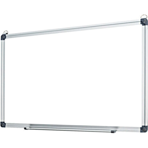 Pizarra magnética de borrado en seco 50 x 35 cm uso versátil marco de aluminio diseño moderno en acero blanco 200014149