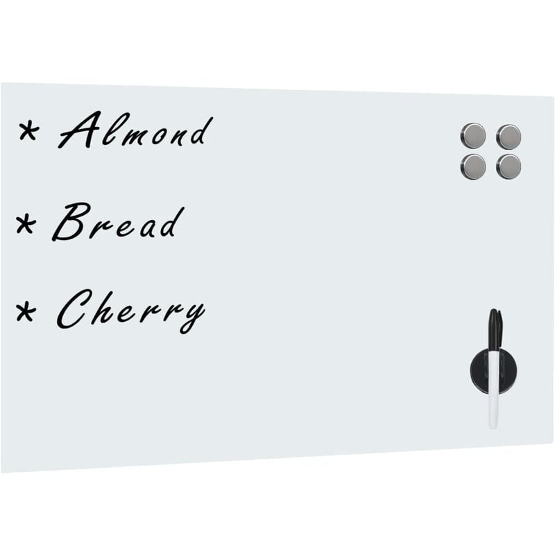 

BHD - Pizarra magnética de pared blanca vidrio 60x40 cm
