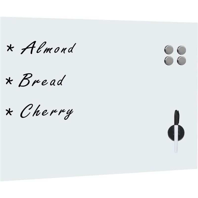 

Pizarra magnetica de pared blanca vidrio 80x60 cm