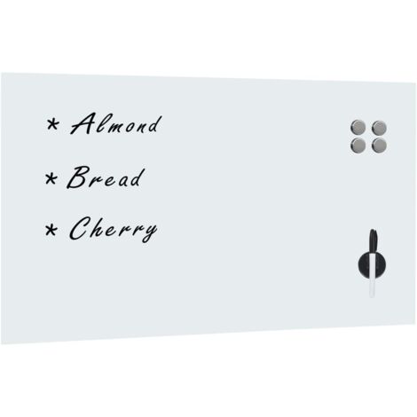 vidaXL Pizarra magnética de pared vidrio 120x60 cm - Bianco