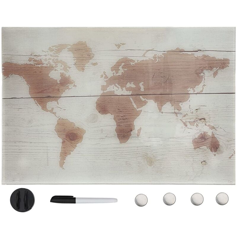 

Pizarra magnética de pared vidrio 50x30 cm