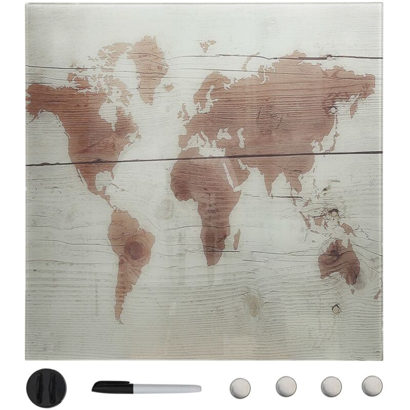 

vidaXL Pizarra magnética de pared vidrio 50x50 cm - Multicolor