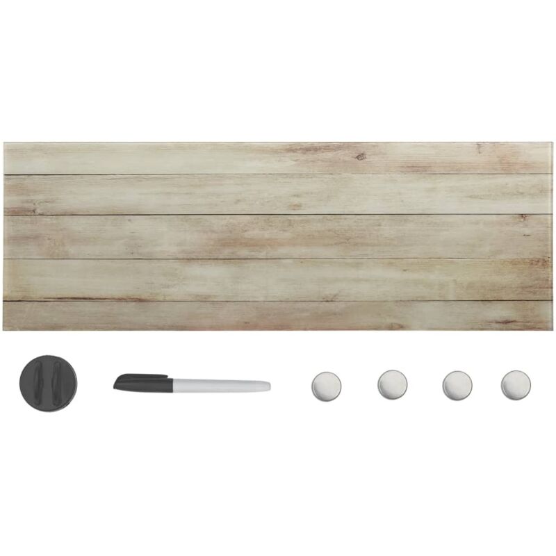 

vidaXL Pizarra magnética de pared vidrio 60x20 cm - Marrón