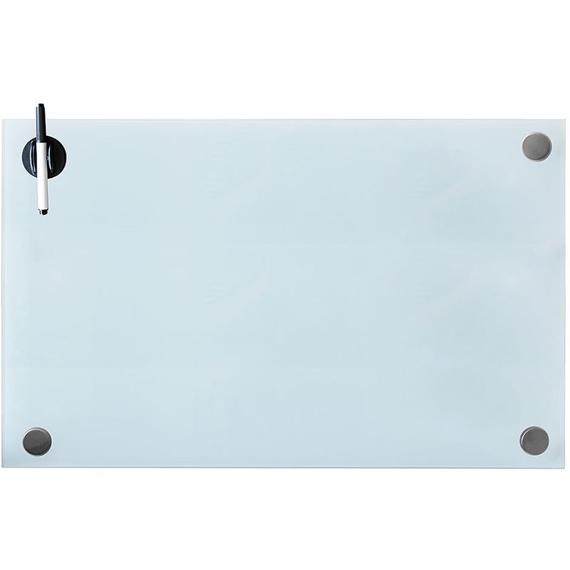 Pizarra magnética Pizarra de pared Pizarra para notas Blanco Panel de vidrio Cristal para escribir para colgar organizar oficina casa imán