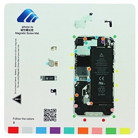 Pizarra magnética  para  organizar tornillos iphone 4S