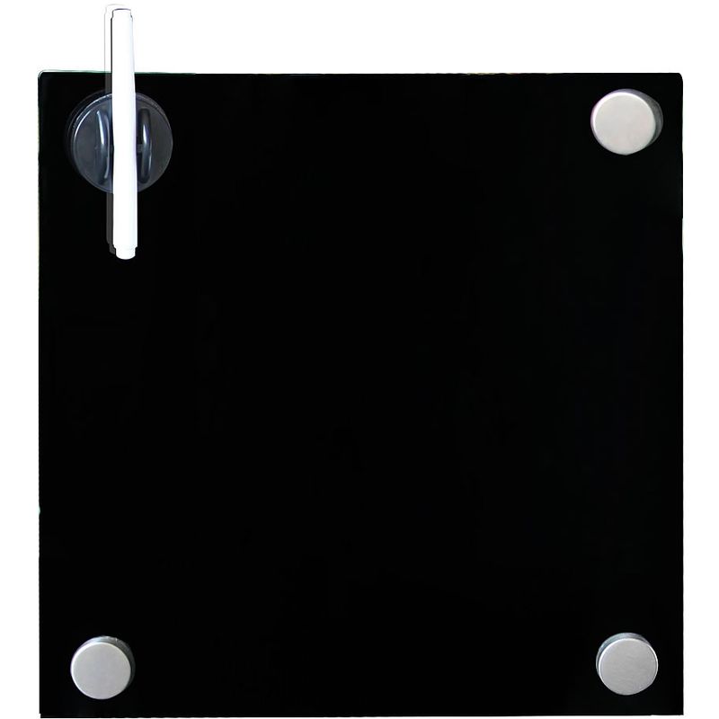 Pizarra magnética Pizarra de pared Pizarra para notas Negra Panel de vidrio Cristal para escribir para colgar organizar oficina casa