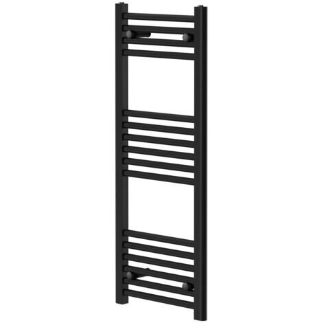 Pizarro Matt Black 1000mm x 400mm Straight Heated Towel Rail