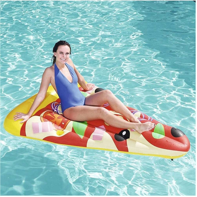 Trade Shop - Materassino Isola Gonfiabile Trancio Pizza Mare Piscina 188 X 130 Cm -