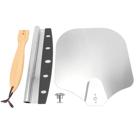 Pizza Peel Set Foldable Stainless Steel Non Slip Pizza Spatula Cutter for Bread Making Pastry