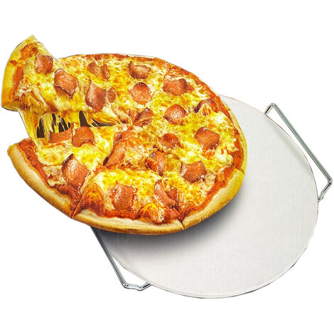 Pizza Steinplatte Ø33cm inkl Metallgestell-MPZ033