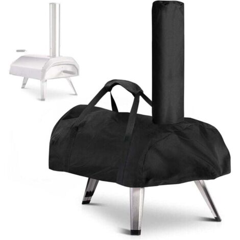 Pizzaofenabdeckung für Ooni Karu 12 – Wasserdicht – Wetterfest – Oxford-Gewebe – Für Pizzaöfen – Schwarz – 81 x 42 x 21 cm