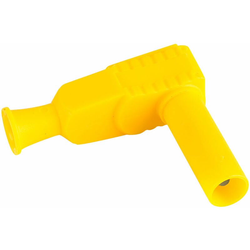 PJP 1067-J Right Angle Shrouded 4mm Plug Yellow
