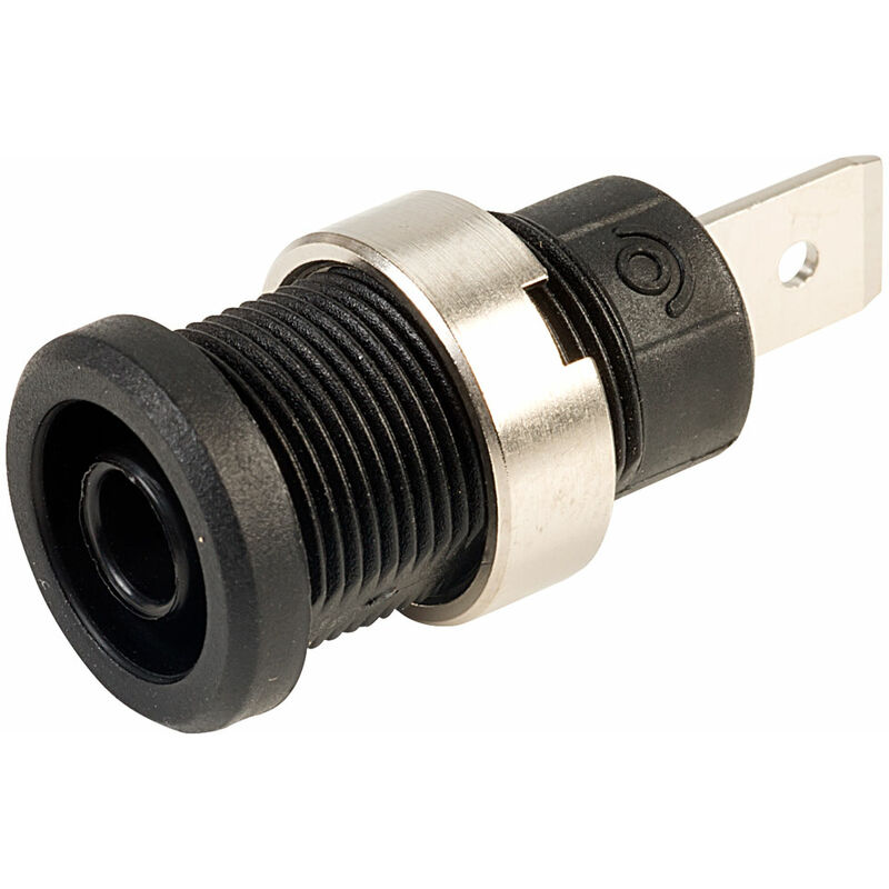 PJP 3266-C-N Black Shrouded Socket (6.3mm Faston)