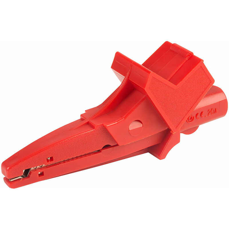 PJP 5004/LM-IEC-R Electro Red Shrouded Crocodile Clip 4mm