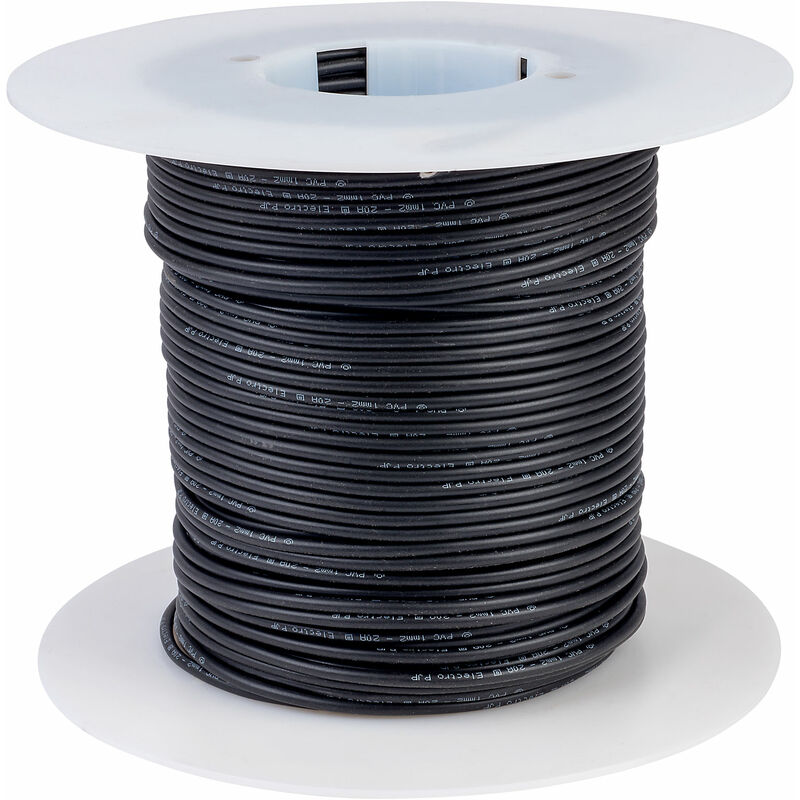9012/spool/100N Black 3.8mm Double Jacket Flexible PVC Wire 100M Spool - PJP