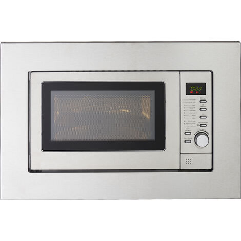 PKM Einbau Mikrowelle mit Grill Microwelle MW800.8-20G-EB Edelstahl 800 W 20L