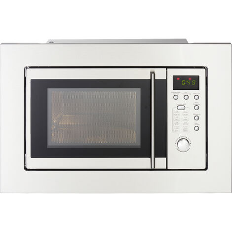 PKM Mikrowelle Einbau MW800-20.8EB, 20 Liter Garraum, 800 Watt - Silber