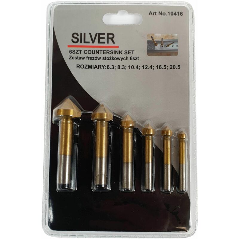 PL. AVELLANADOR C脫NICO 6 piezas 6.3-20.5 / PLATA