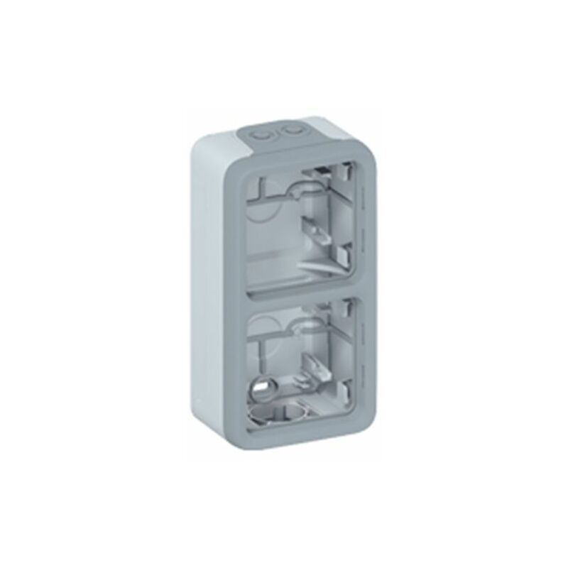 

Caja de superficie 2 elementos vertical gris Legrand Plexo 069661