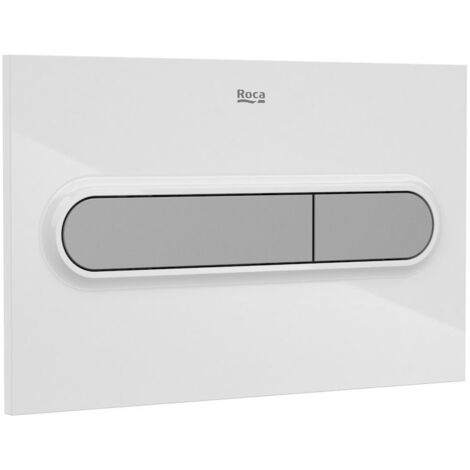 PL1 DUAL (UNE) Plaque de déclenchement double encastrée - ROCA Couleur : acier inoxydable