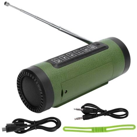 PL‑89 Portable Wireless Bluetooth Speaker Subwoofer LED Flashlight FM Radio Outdoor Stereo