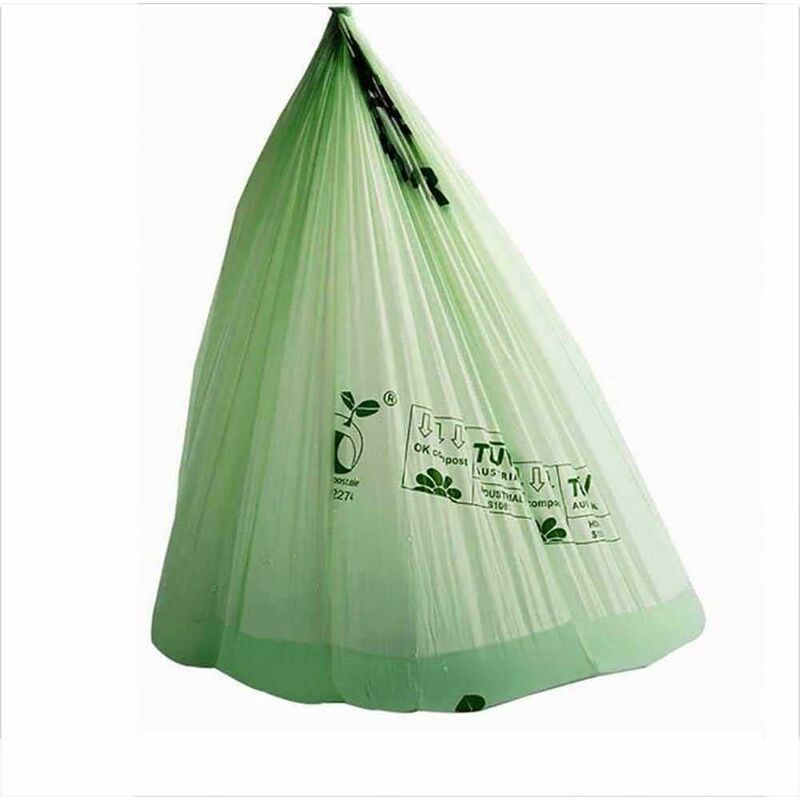 Pla Biodegradable Trash Bag Corn Starch Bags Food Waste Recycled Garbage Bags - 6L - Gdrhvfd