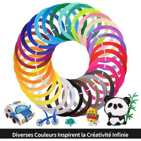 Pla consommables haute température fil d'impression 3D stylo haute température stylo basse température fil de peinture stéréoscopique 3D, 30 couleurs, chaque longueur 5M