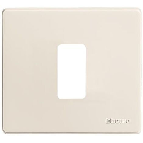 Placa 1 lugar Bticino para caja redonda de resina serie MAGIC 500/1/R