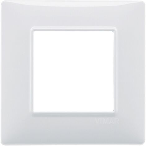 Placa 2 Módulos Vimar Plana Blanco Brillo 14642.01