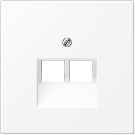 Placa 2 tomas telefonicas serie LS990 JUNG LS969-2UAWWM Blanco alpino mate