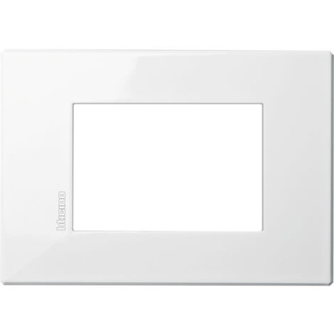 Placa 3 Lugares Bticino Axolute AIR Blanco HW4803HD