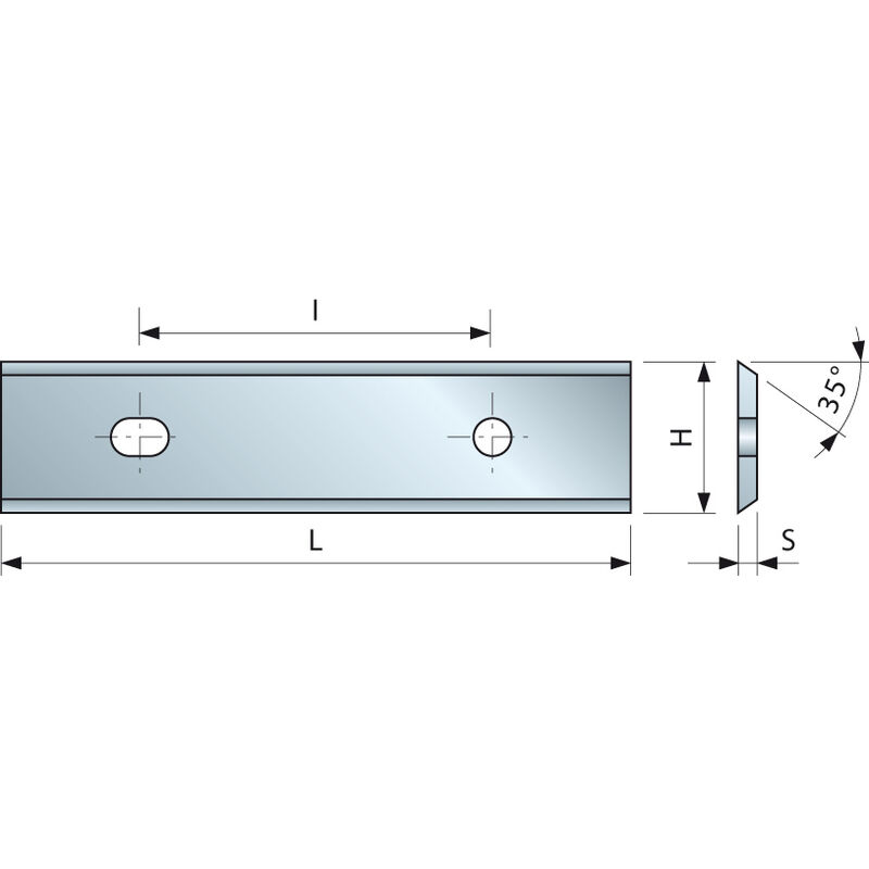 Placa 35° 50x12x1,5 I26 - F03FH02907 -CG08MFA310