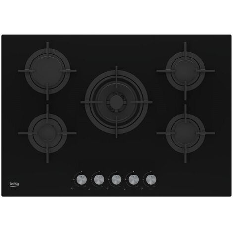 Placa a Gas Gas Superficie Cristal 75cm 4 Fuegos Zonas BEKO HILW