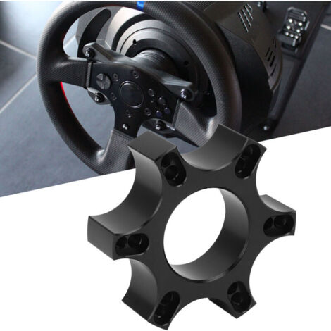 Placa adaptadora para volante, espaciador de aleación de aluminio de 70 mm para volante de carreras Thrustmaster T300RS de 13-14 pulgadas