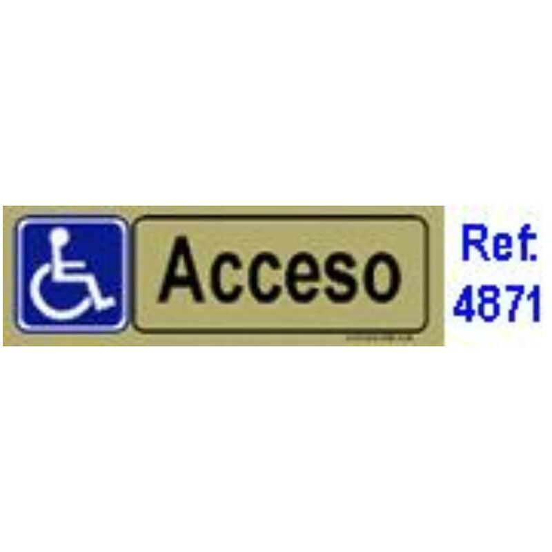 

placa adh.acce.minusvalidos pvc 53x165mm 4871 bl finstock - Mibricotienda