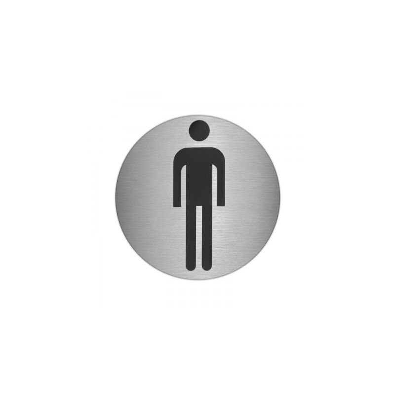

Placa adhesiva baño 'hombre' acero inoxidable Ø 7 cm.