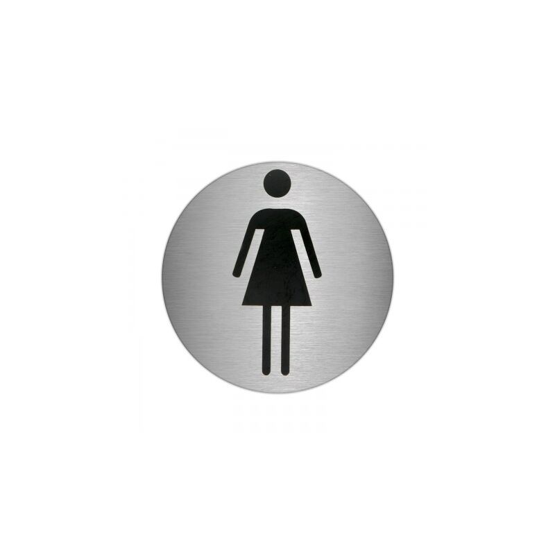 

Placa adhesiva baño 'mujer' acero inoxidable Ø 7 cm.